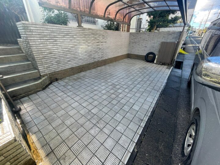 名古屋市 S様邸 タイル洗浄工事 手摺塗装工事